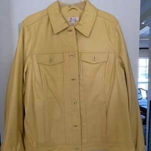 Denim & Co Soft Leather Jacket, Size Large NWOT